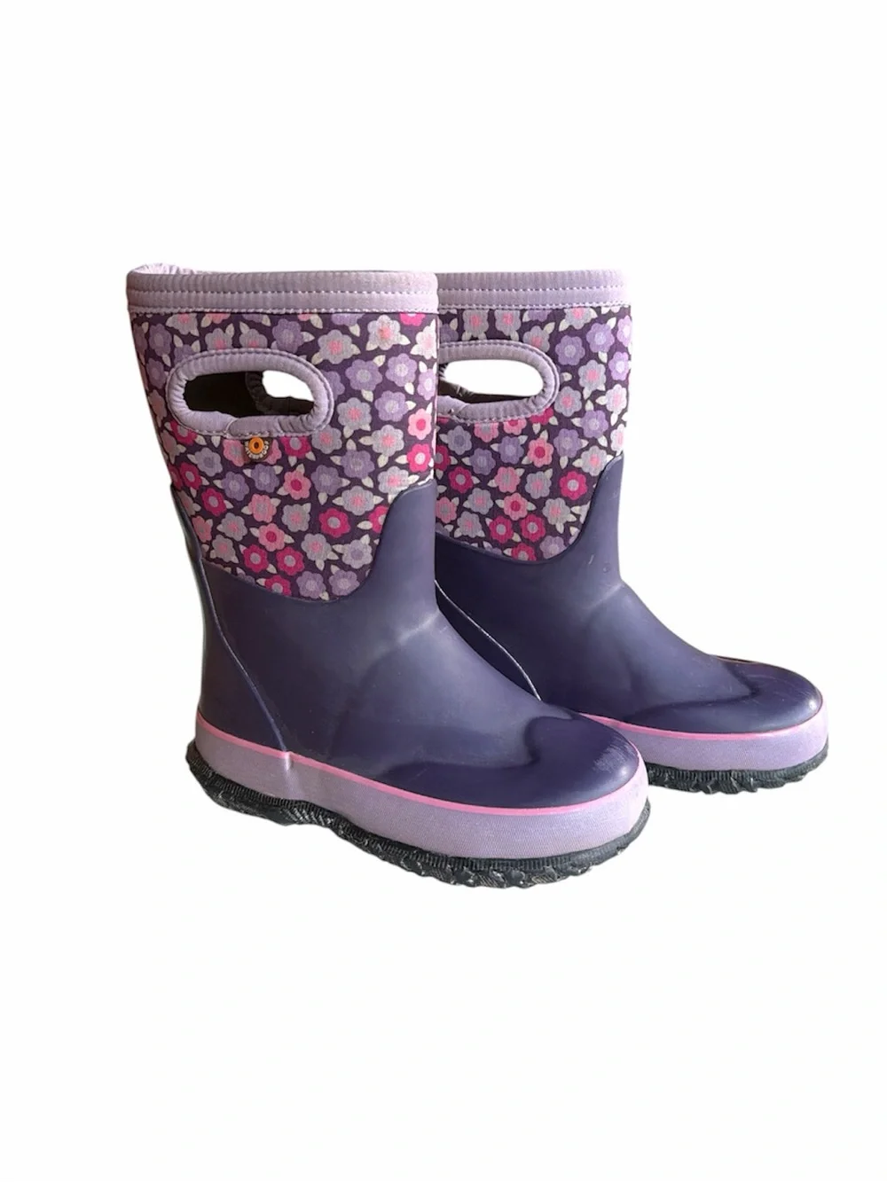 BOGS K Grasp Flowers Kids Size 12 Waterproof Rain Boots Insulated Winter Outdoor